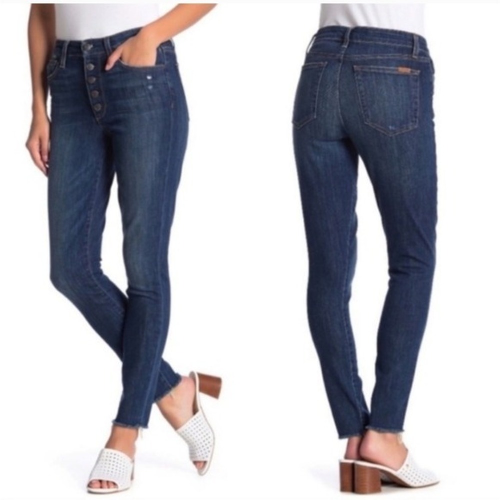 JOES JEANS La Brea High Rise Skinny Ankle Button Fly‎ Dark Wash Denim Size 31